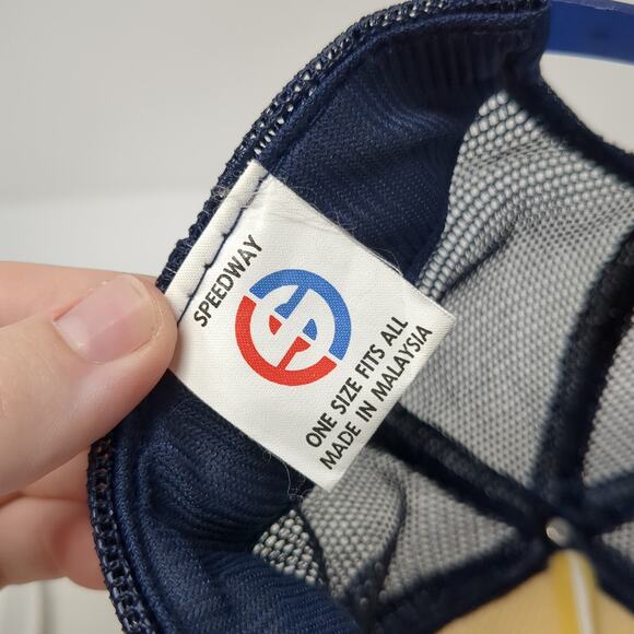 Brookfield American Snapback Rope Trucker Hat Blue One Size Mesh Back - Picture 9 of 9